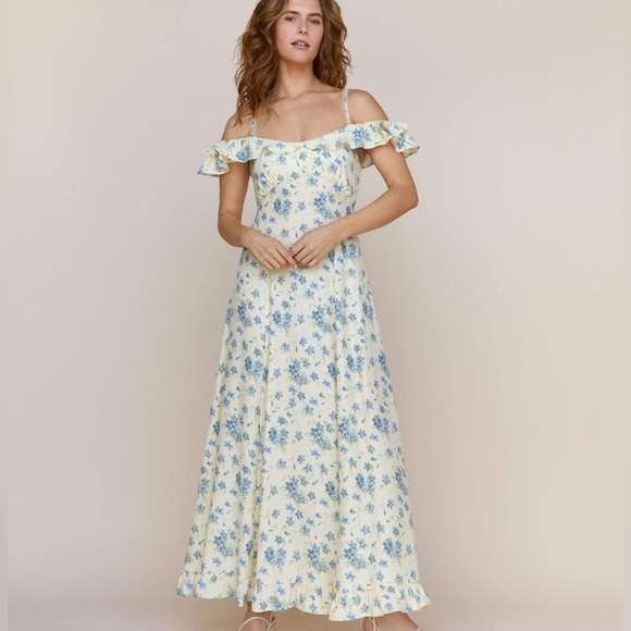 Christy Dawn Dresses & Skirts - Christy Dawn the Helina Dress in Lillies in Bloom Silk Sz S
